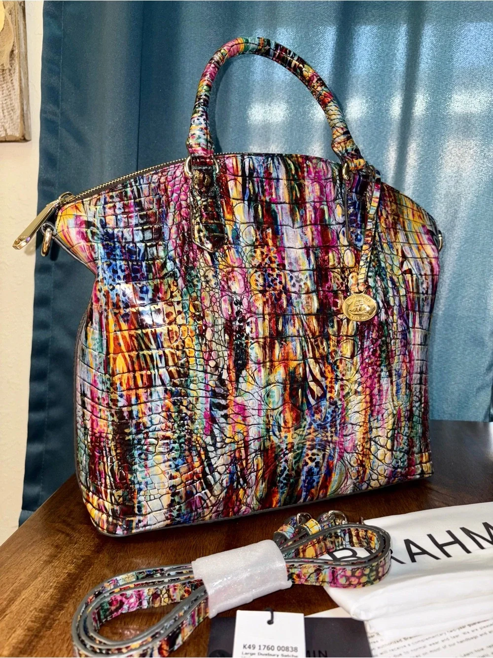 Brahmin EUC Lrg Dux - Virtuous - EXCLUSIVE - Exotic - Metallic - VERY RARE